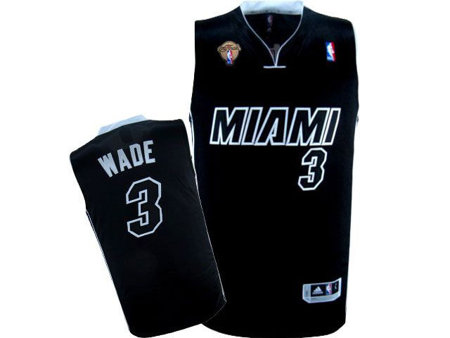 Brand NBA Miami Heat Dwyane Wade 3 Swingman Adidas Jersey Black